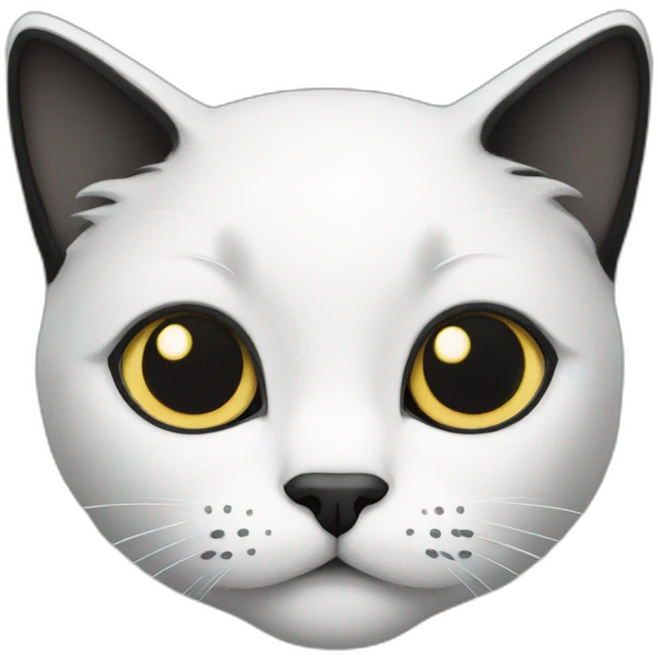 white and black cat emoji