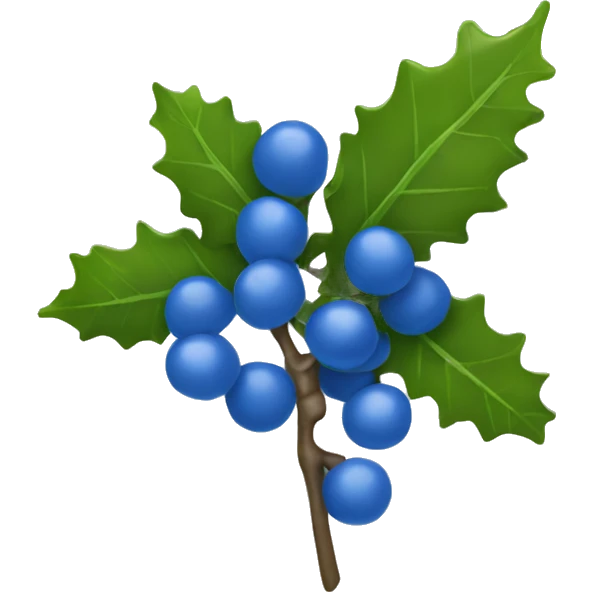 Blue mistletoe emoji