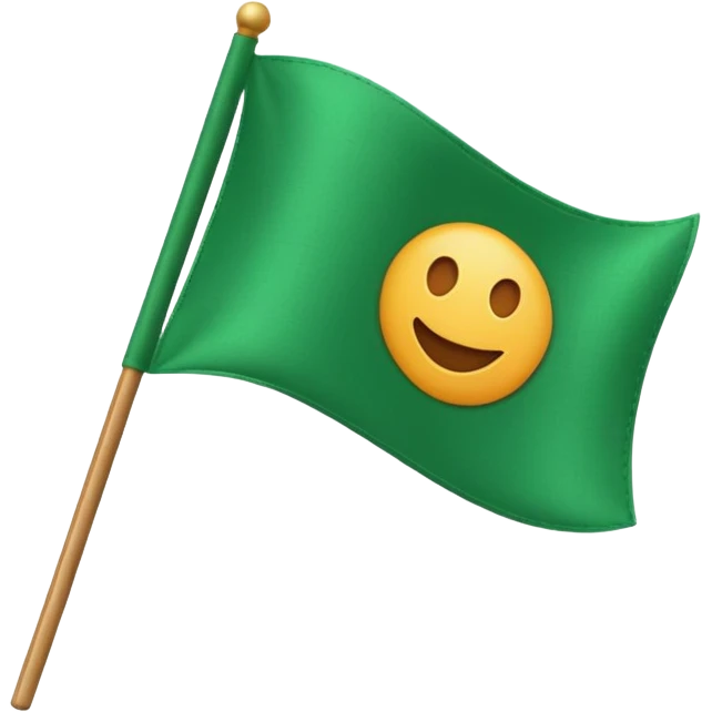 Handheld Flag green emoji