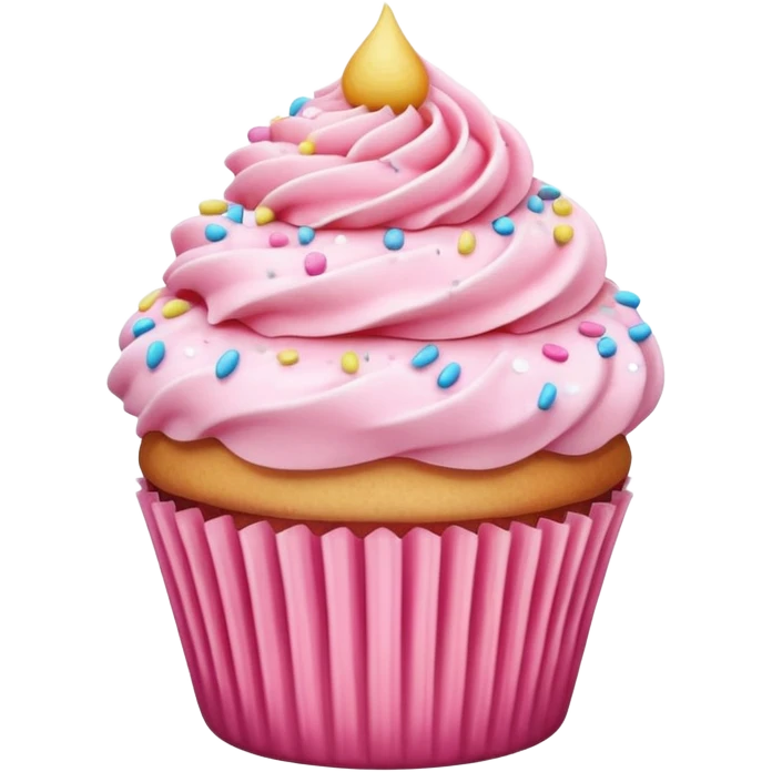 Cupcake with pink icing emoji