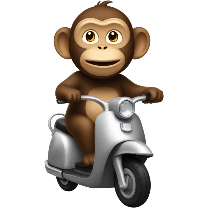 fat monkey on a scooter  emoji
