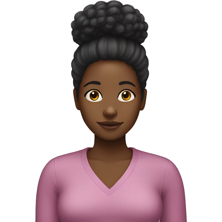 A black girl with afro hair who is taking care of herself  emoji
