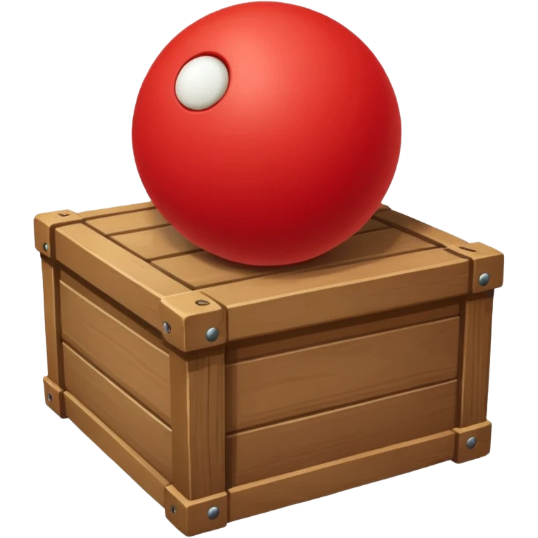 Ball on box emoji