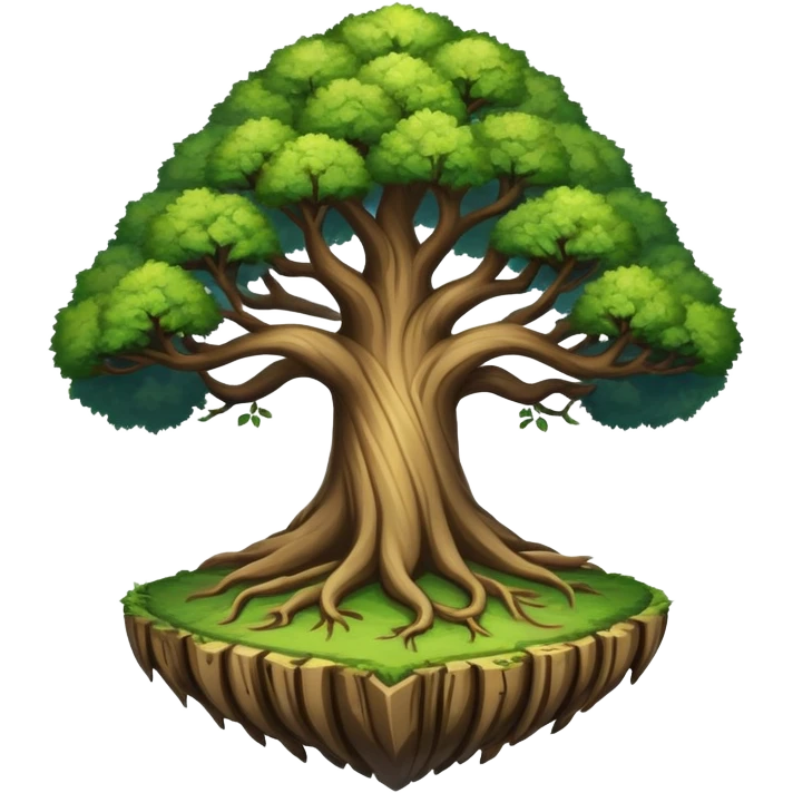 yggdrasil tree- upper world-lower world emoji