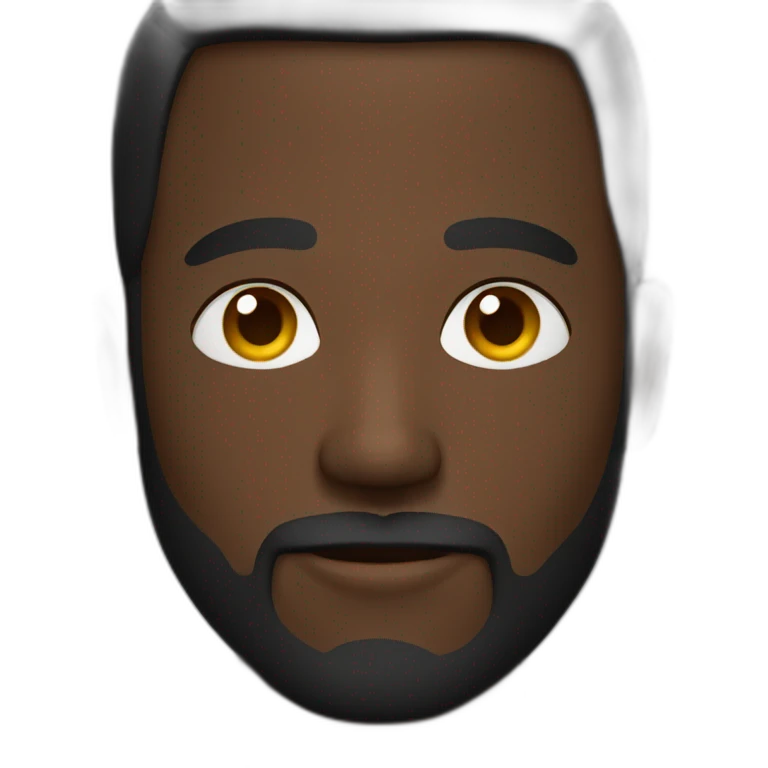 Dark skinned man with beard emoji
