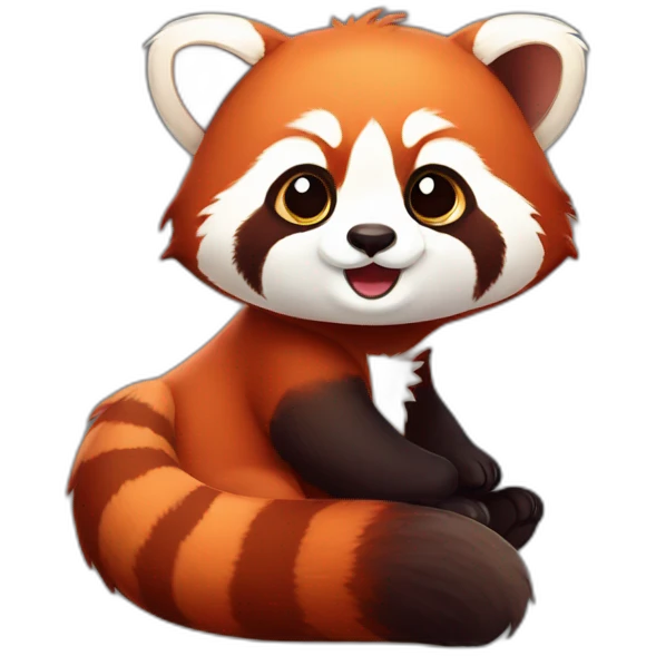 Cute red panda emoji