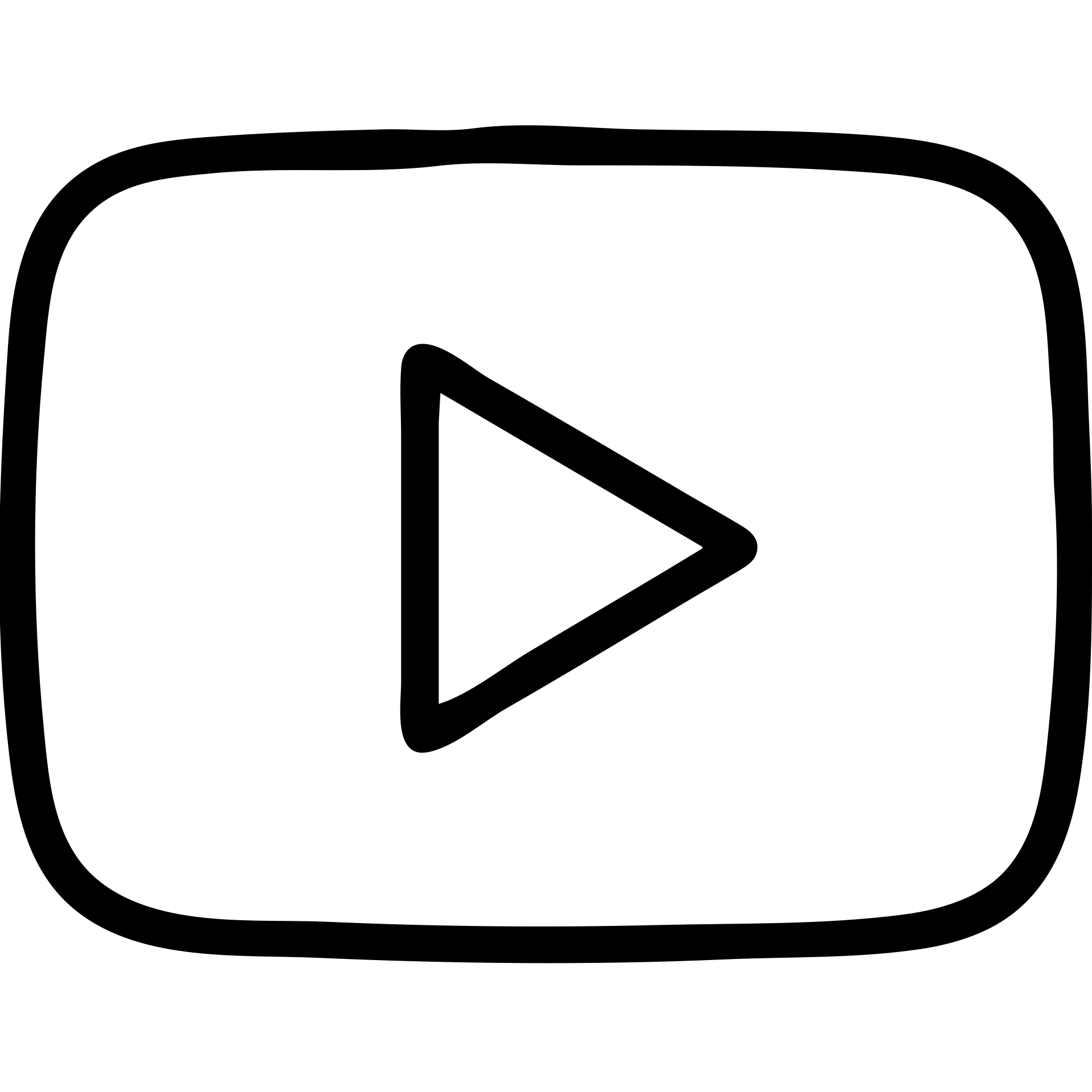 YouTube logo outlined icon emoji