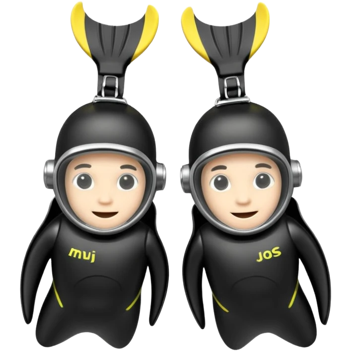 A 3D cartoon pair of diving flippers on a white background, shiny rubber texture, Memoji-style rendering.only flippers. emoji