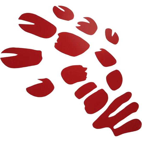 Red claw scratch marks in vinyl  emoji