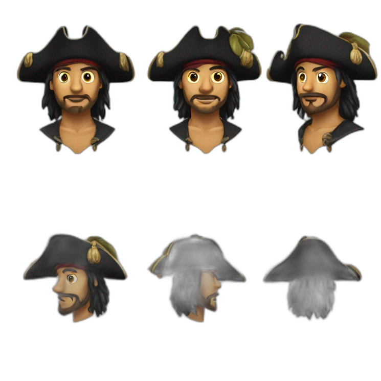 Pirate wearing strawhat emoji