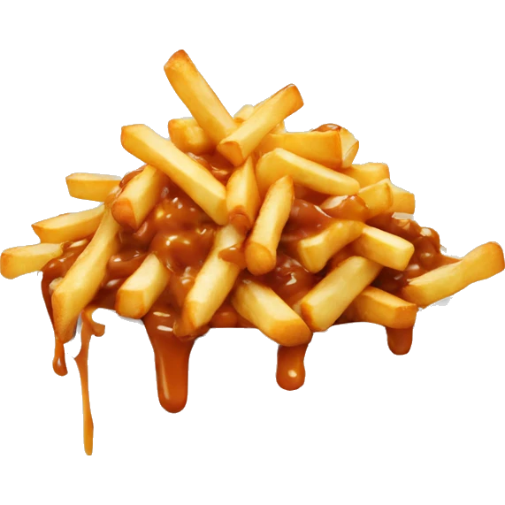 Poutine qui mange une poutine emoji