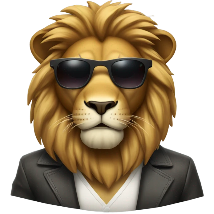 Lion with sunglasses  emoji