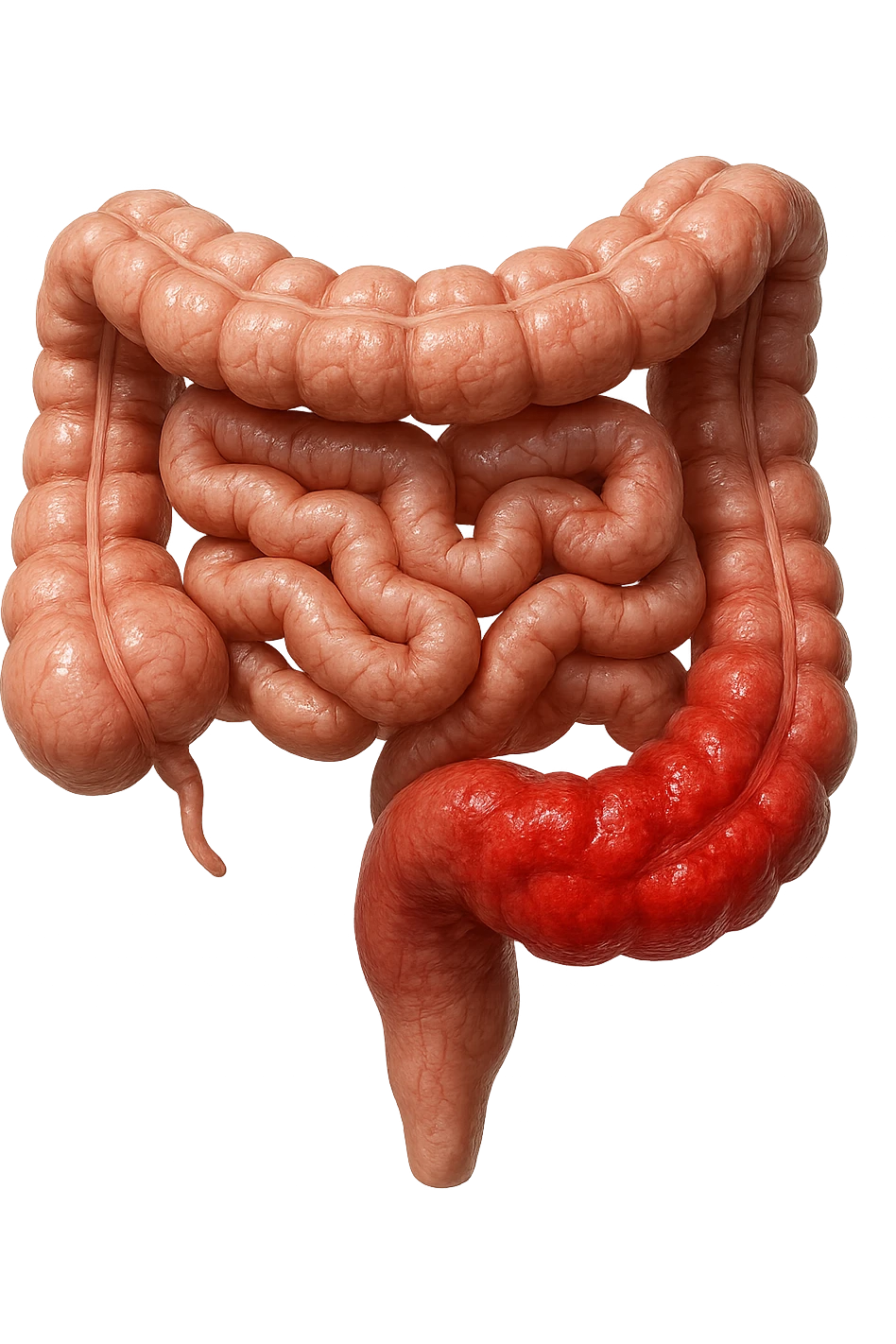 INTESTINO UMANO ANATOMICO REALISTICO INFIAMMATO, IPERREALISTICA 4K emoji
