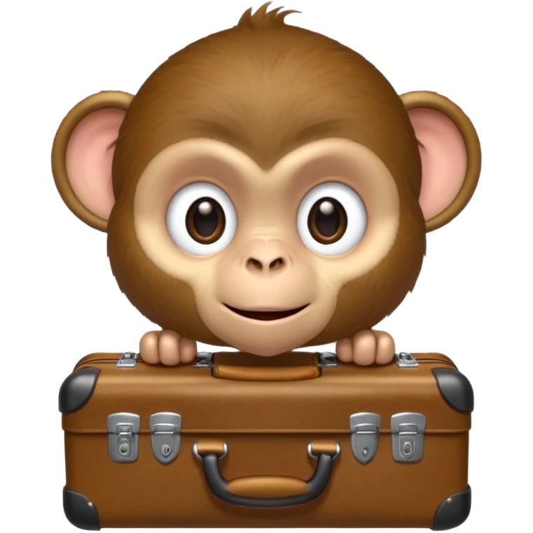 monkey with suitcase emoji