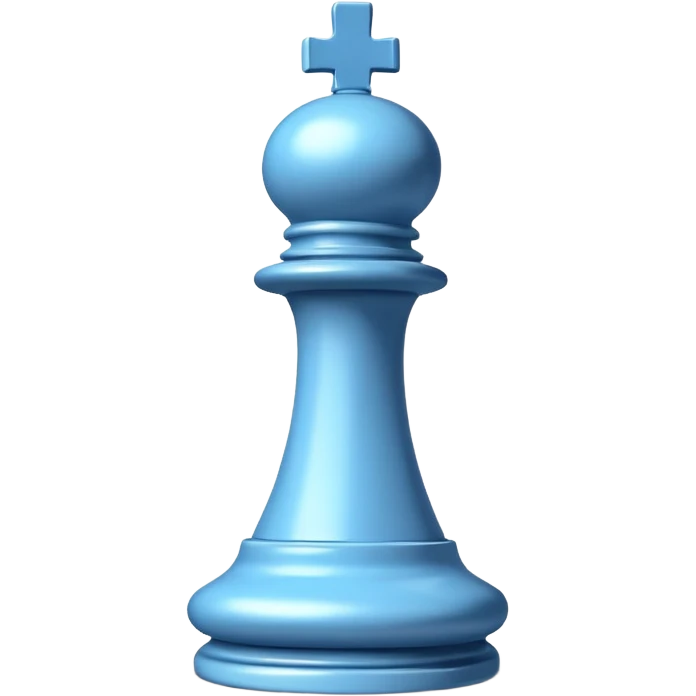 
chess bishop piece object, classic bishop shape with top slit, 3D cartoon, glossy material, soft shadow, mobile game icon style, centered, clean background, no text, no watermark
 emoji