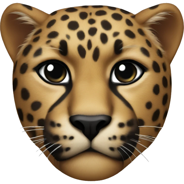 Black panther with cheetah print emoji
