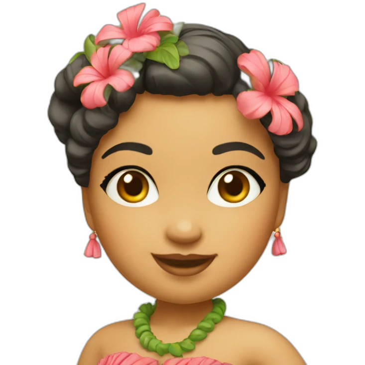 vintage hula girl dolls emoji