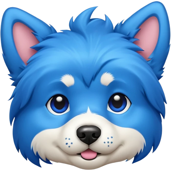 Ase un perro con pelo azul emoji