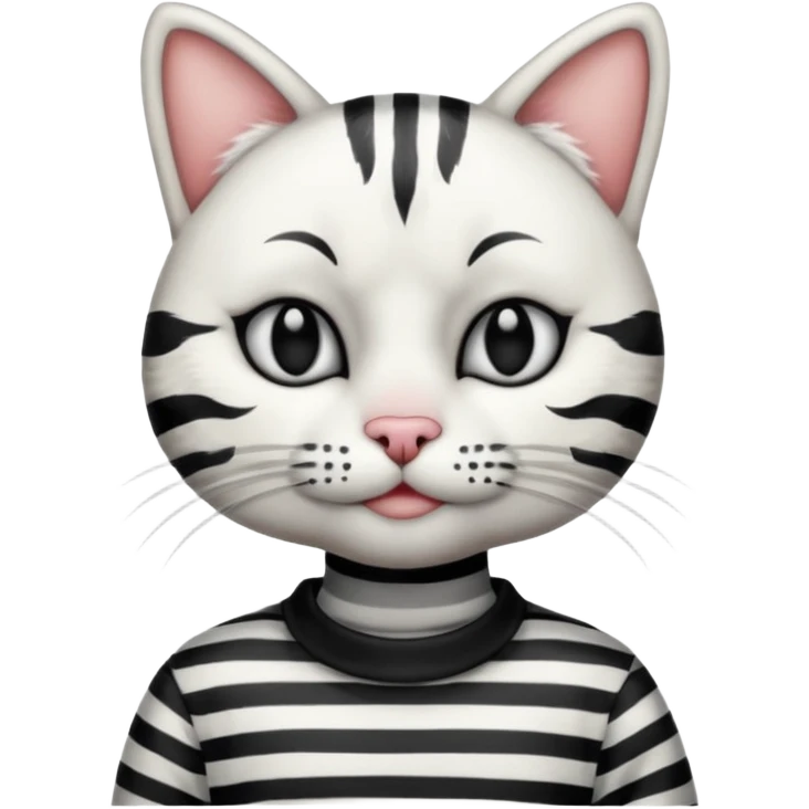 Cat mime performer emoji