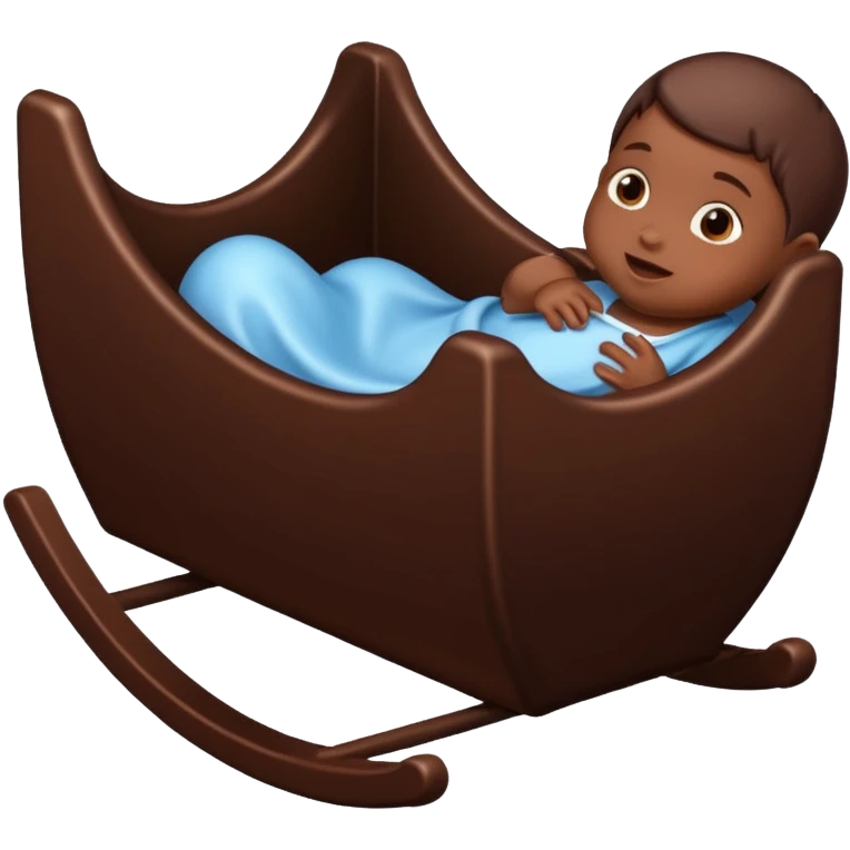 Baby in Chocolate cradle  emoji
