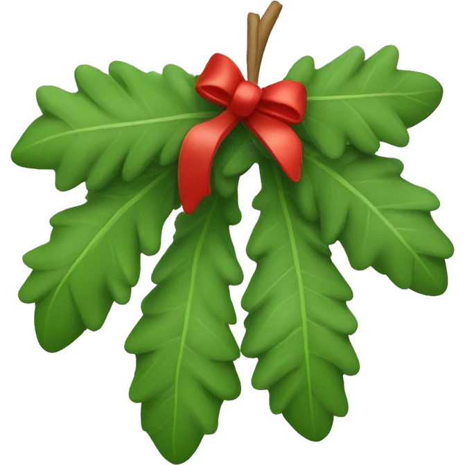 mistletoe with red bow emoji