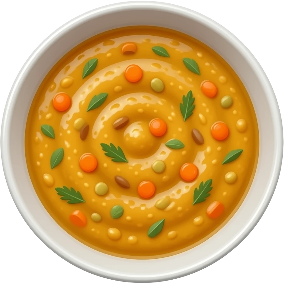 מרק עשיר וסמיך של עדשים כתומות, גזר, בטטה ועשבי תיבול emoji