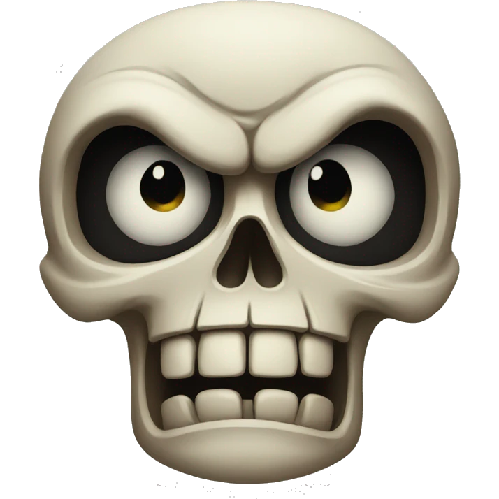 really angry skull emoji