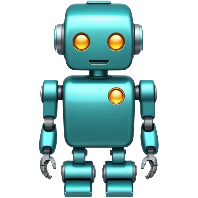 Teal robot emoji