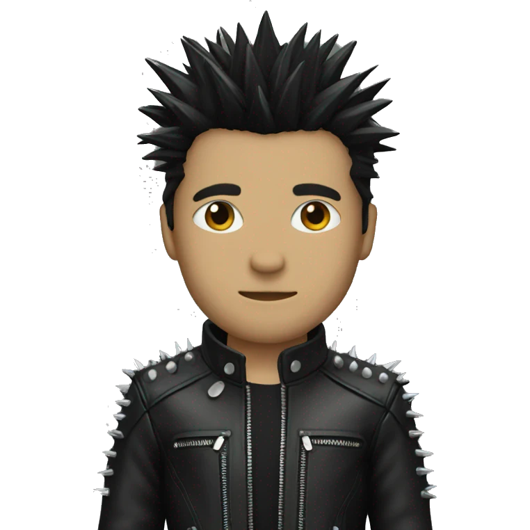 Black spiked leather jacket emoji