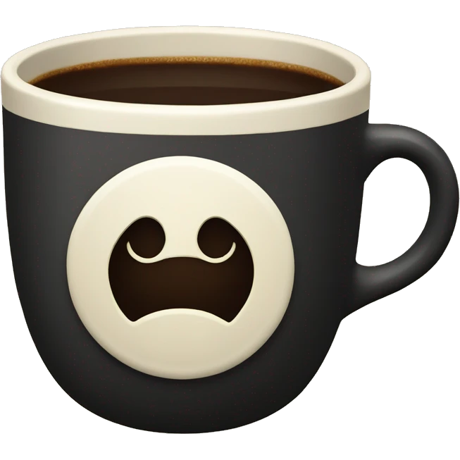 Black coffee in vintage cup emoji
