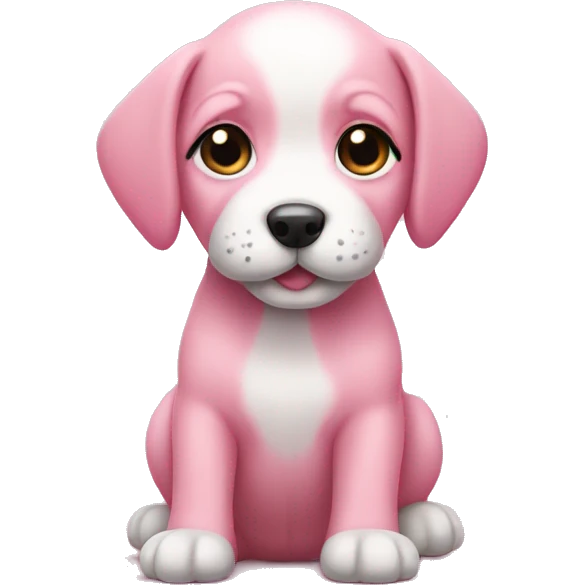 Pink puppy emoji