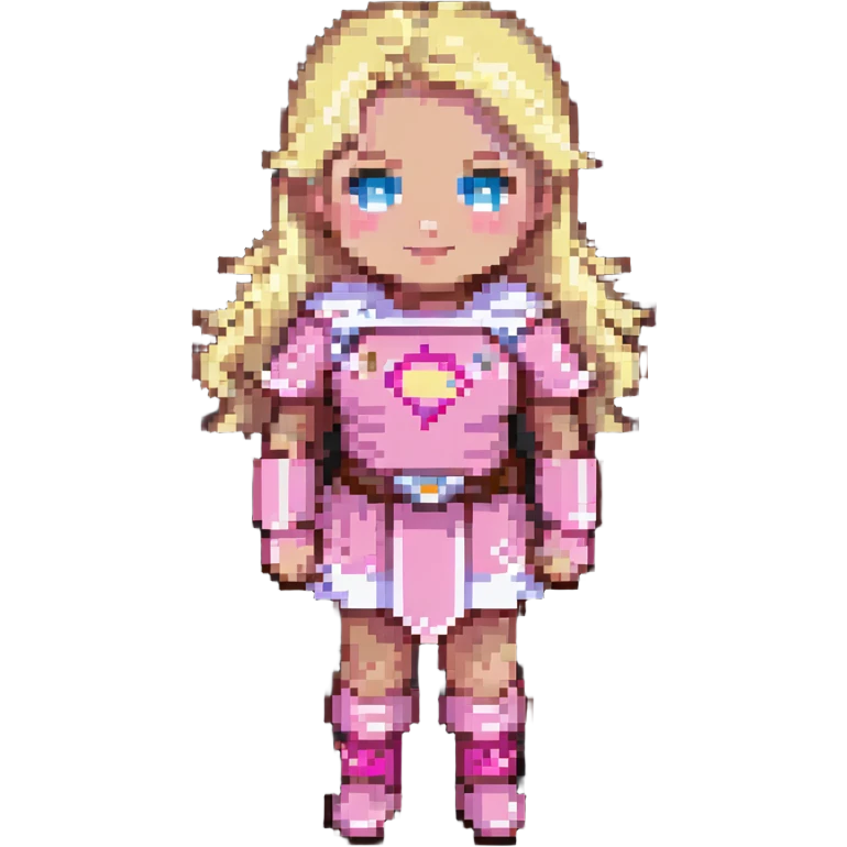 superhero girl with blonde hair and pink outfit emoji