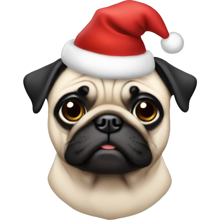 Christmas pug  emoji