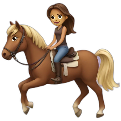 girl on a horse emoji