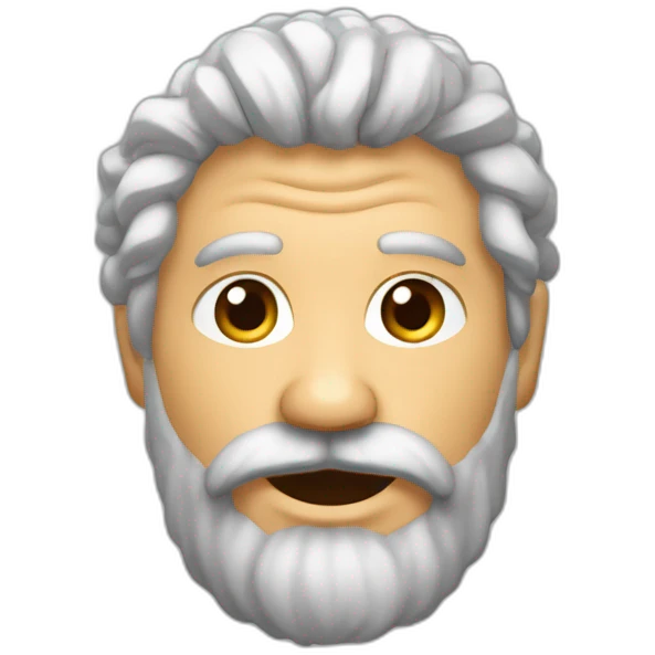 Un métisse avec des cheveux crépus une petite barbe en forme de bouc emoji