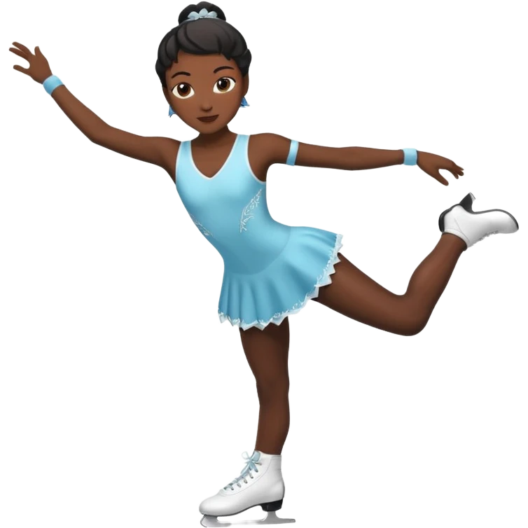 ice skater with black skin emoji