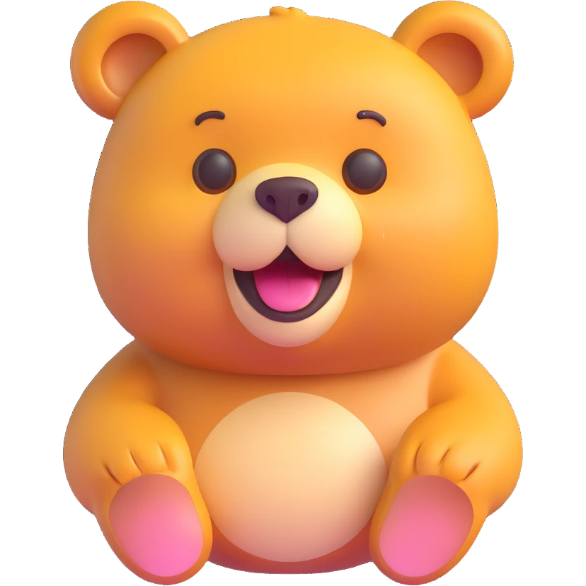 bear, 3D emoji style, soft shading, lively and expressive, suitable for app icon emoji