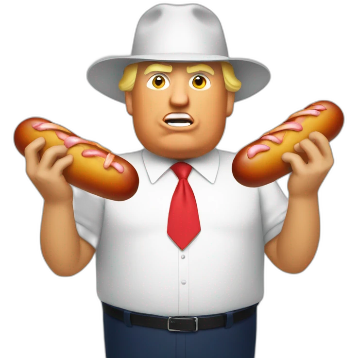 trump-holding-his-sausage emoji