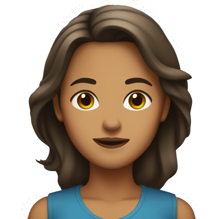 Femme brune boit seule emoji