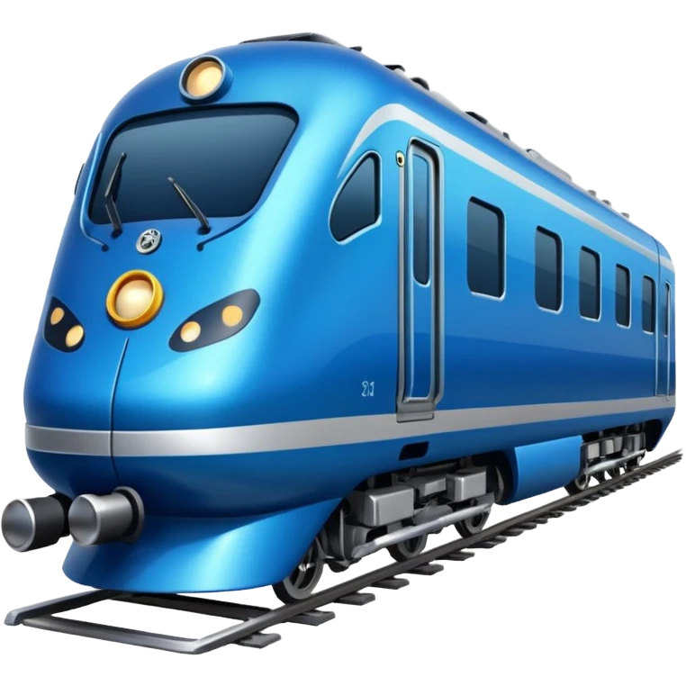 blue passenger train emoji