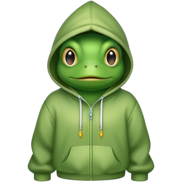 Frog with hoodie  emoji