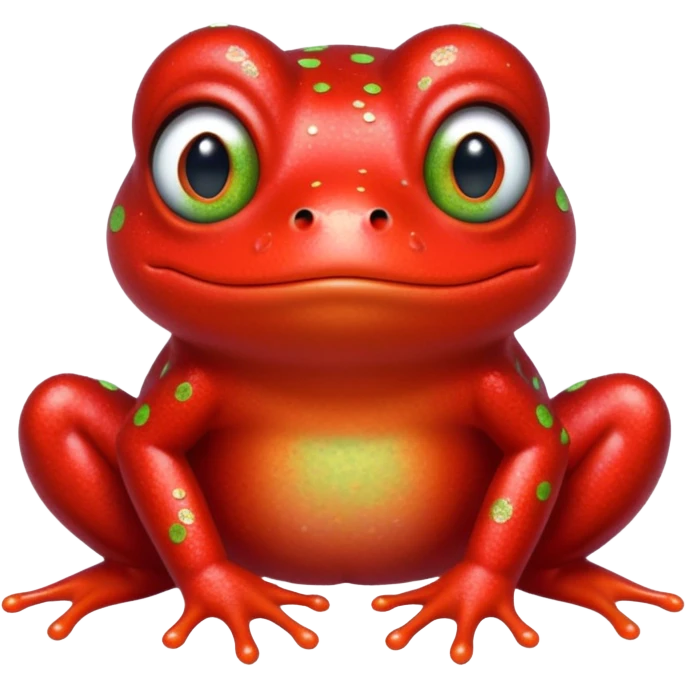Frog Cute Red Glitter emoji