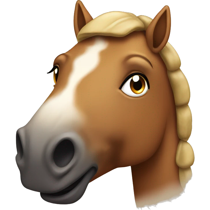 Pie inside a horse emoji