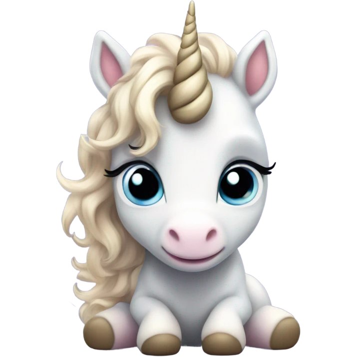 Super cute realistic baby unicorn  emoji