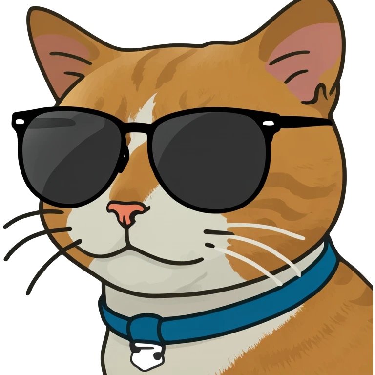 Cat with sunglasses emoji
