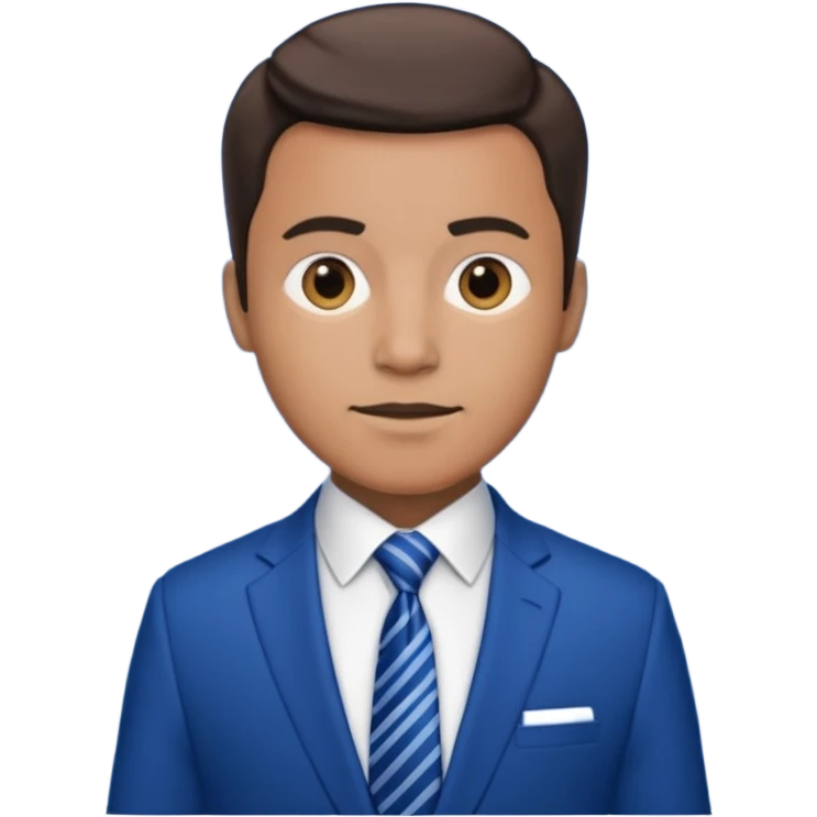 tv news moderator in blue suit emoji