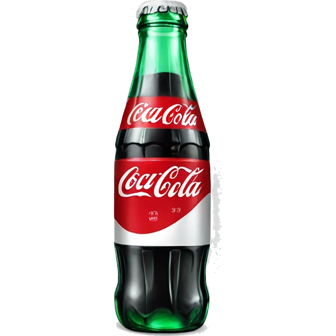 coca cola bottle on white emoji