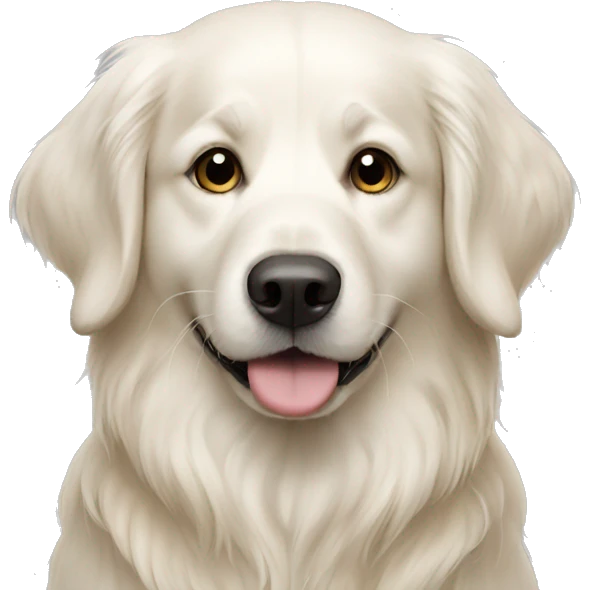 White golden retriever emoji