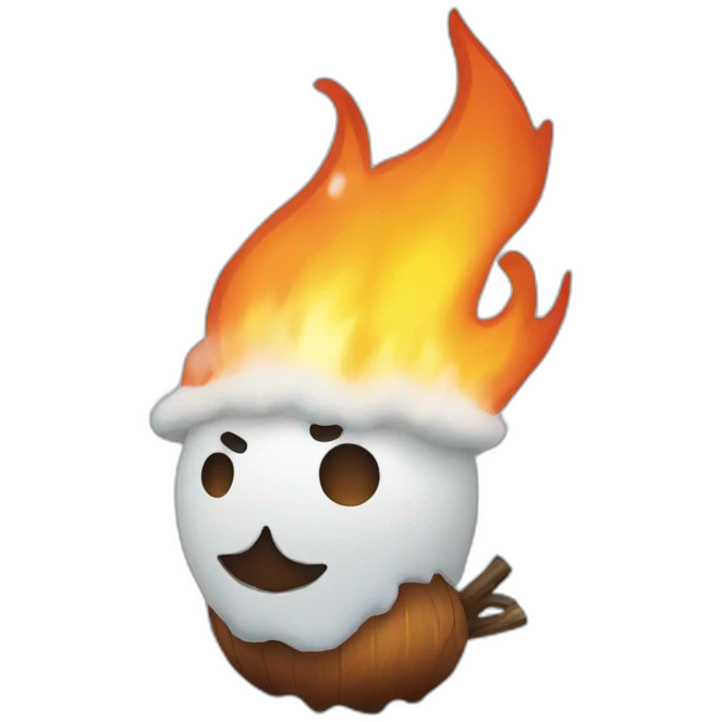 snow with fire emoji