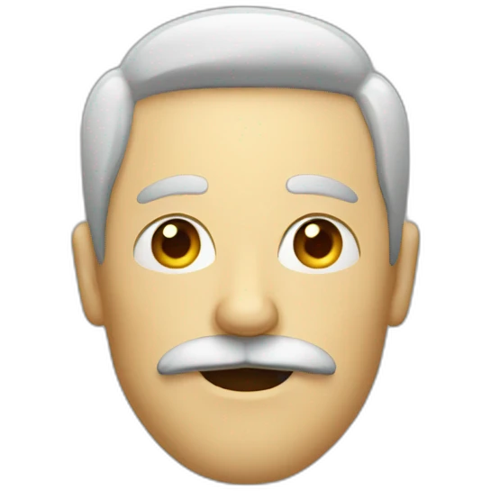 A man with moustache and a wide mouth  emoji